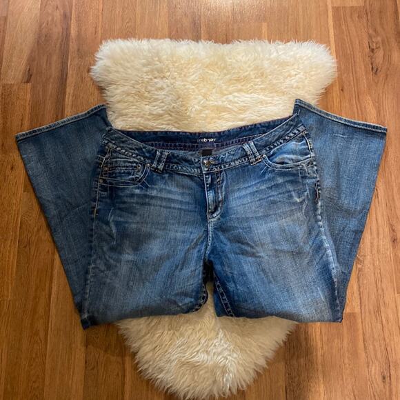 Lane Bryant Denim - Lane Bryant High Rise Bootcut Denim Blue Jeans Sz 24 Stretch Women’s